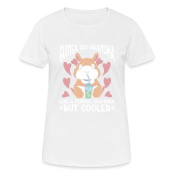 Cochon d’Inde - T-shirt respirant Femme - blanc - Devant - AI Model Female 172 dark (172cm)