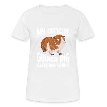 Cochon d’Inde - T-shirt respirant Femme - blanc - Devant - AI Model Female 172 dark (172cm)