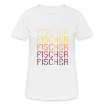 Fisherman Family Retro Surname Gift - Women's Breathable T-Shirt - white - Front - AI Model Female 172 dark (172cm)