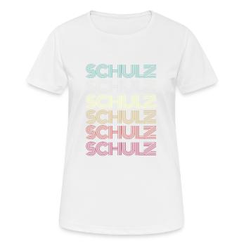 Schulz Surname Family Group Team - Women's Breathable T-Shirt - white - Front - AI Model Female 172 dark (172cm)