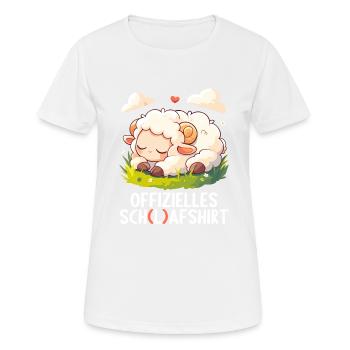 Chemise officielle de mouton Chemise de nuit officielle - T-shirt respirant Femme - blanc - Devant - AI Model Female 172 dark (172cm)