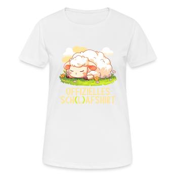 Official Sheep Shirt Official Sleep Shirt - Women's Breathable T-Shirt - white - Front - AI Model Female 172 dark (172cm)
