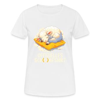 Chemise officielle de mouton Chemise de nuit officielle - T-shirt respirant Femme - blanc - Devant - AI Model Female 172 dark (172cm)