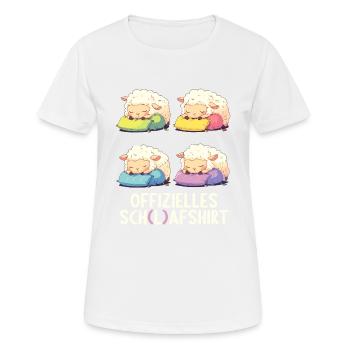Chemise officielle de mouton Chemise de nuit officielle - T-shirt respirant Femme - blanc - Devant - AI Model Female 172 dark (172cm)
