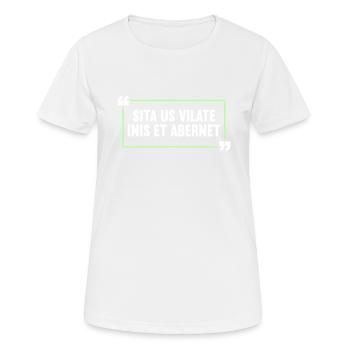 Latin Funny Latin Saying - Women's Breathable T-Shirt - white - Front - AI Model Female 172 dark (172cm)