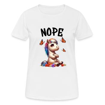 Cheval Drôle Dicton Non pour les amoureux des chevaux - T-shirt respirant Femme - blanc - Devant - AI Model Female 172 dark (172cm)