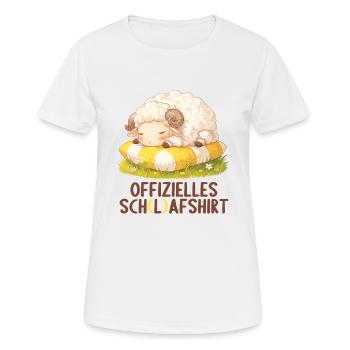 Official Sheep Shirt Official Sleep Shirt - Women's Breathable T-Shirt - white - Front - AI Model Female 172 dark (172cm)