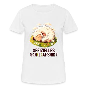 Official Sheep Shirt Official Sleep Shirt - Women's Breathable T-Shirt - white - Front - AI Model Female 172 dark (172cm)