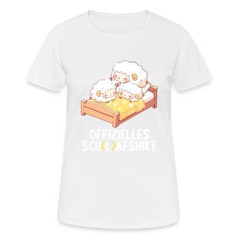 Chemise officielle de mouton Chemise de nuit officielle - T-shirt respirant Femme - blanc - Devant - AI Model Female 172 dark (172cm)