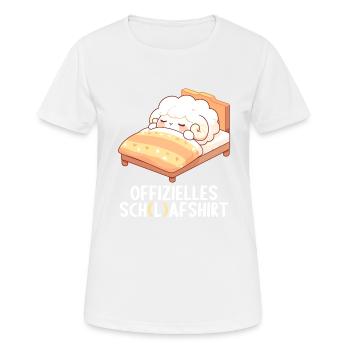 Chemise officielle de mouton Chemise de nuit officielle - T-shirt respirant Femme - blanc - Devant - AI Model Female 172 dark (172cm)