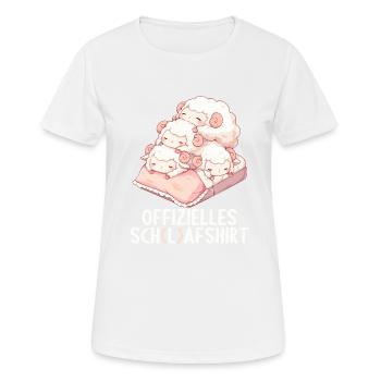 Chemise officielle de mouton Chemise de nuit officielle - T-shirt respirant Femme - blanc - Devant - AI Model Female 172 dark (172cm)