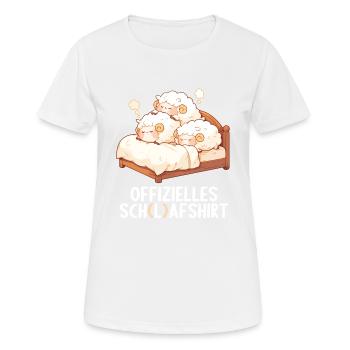 Official Sheep Shirt Official Sleep Shirt - Women's Breathable T-Shirt - white - Front - AI Model Female 172 dark (172cm)