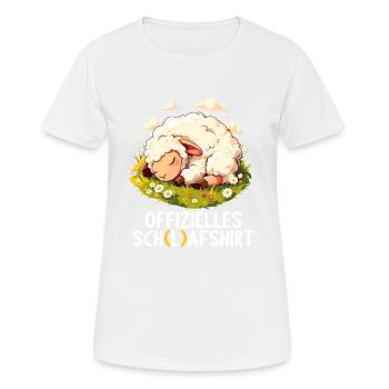 Chemise officielle de mouton Chemise de nuit officielle - T-shirt respirant Femme - blanc - Devant - AI Model Female 172 dark (172cm)