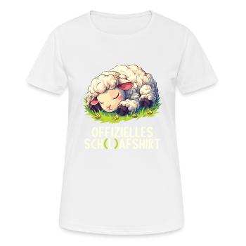 Official Sheep Shirt Official Sleep Shirt - Women's Breathable T-Shirt - white - Front - AI Model Female 172 dark (172cm)