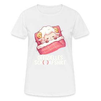 Chemise officielle de mouton Chemise de nuit officielle - T-shirt respirant Femme - blanc - Devant - AI Model Female 172 dark (172cm)