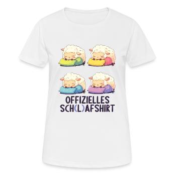 Chemise officielle de mouton Chemise de nuit officielle - T-shirt respirant Femme - blanc - Devant - AI Model Female 172 dark (172cm)