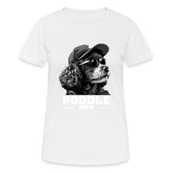 Maman caniche - T-shirt respirant Femme - blanc - Devant - AI Model Female 172 dark (172cm)