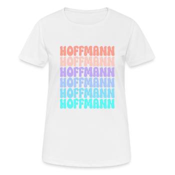 Hoffmann Retro Surname Gift Idea - Women's Breathable T-Shirt - white - Front - AI Model Female 172 dark (172cm)
