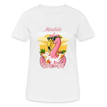 Mädels Egal Was Passiert Pegel Halten - Frauen T-Shirt atmungsaktiv - Weiß - Vorne - AI Model Female 172 dark (172cm)