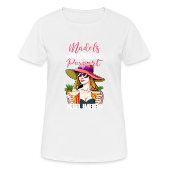 Mädels Egal Was Passiert Pegel Halten - Frauen T-Shirt atmungsaktiv - Weiß - Vorne - AI Model Female 172 dark (172cm)