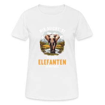Elefanten Elefant - Frauen T-Shirt atmungsaktiv - Weiß - Vorne - AI Model Female 172 dark (172cm)