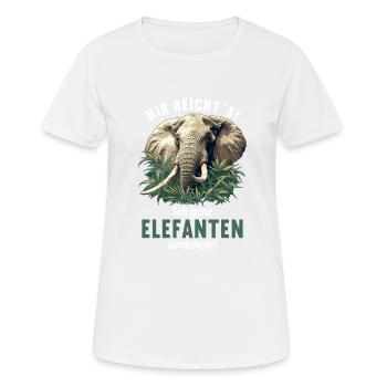 Elefanten Elefant - Frauen T-Shirt atmungsaktiv - Weiß - Vorne - AI Model Female 172 dark (172cm)