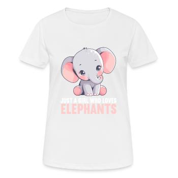 Elefanten Elefant - Frauen T-Shirt atmungsaktiv - Weiß - Vorne - AI Model Female 172 dark (172cm)
