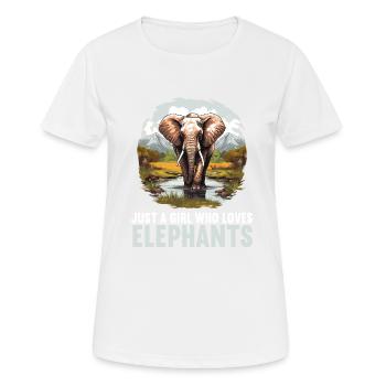 Elefanten Elefant - Frauen T-Shirt atmungsaktiv - Weiß - Vorne - AI Model Female 172 dark (172cm)