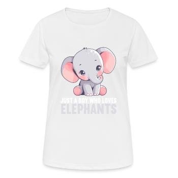 Elefanten Elefant - Frauen T-Shirt atmungsaktiv - Weiß - Vorne - AI Model Female 172 dark (172cm)