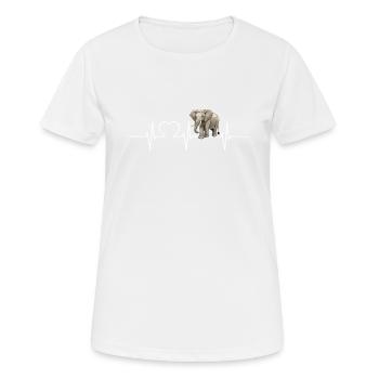 Elefanten Elefant - Frauen T-Shirt atmungsaktiv - Weiß - Vorne - AI Model Female 172 dark (172cm)