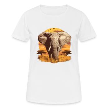 Elefanten Elefant - Frauen T-Shirt atmungsaktiv - Weiß - Vorne - AI Model Female 172 dark (172cm)