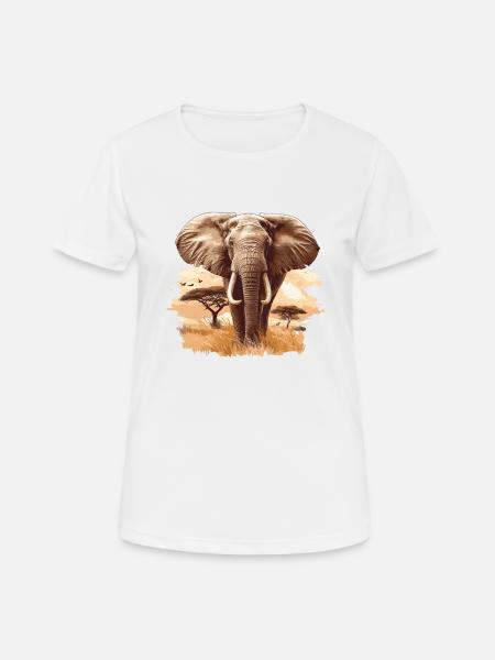 Éléphant Éléphant - T-shirt respirant Femme - blanc