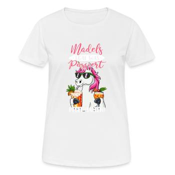 Mädels Egal Was Passiert Pegel Halten - Frauen T-Shirt atmungsaktiv - Weiß - Vorne - AI Model Female 172 dark (172cm)