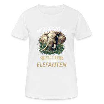 Elefanten Elefant - Frauen T-Shirt atmungsaktiv - Weiß - Vorne - AI Model Female 172 dark (172cm)