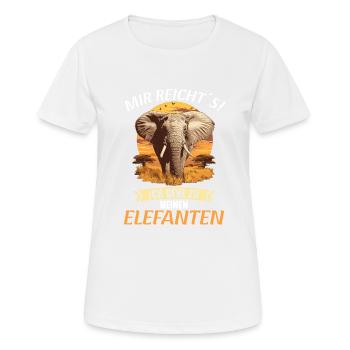 Elefanten Elefant - Frauen T-Shirt atmungsaktiv - Weiß - Vorne - AI Model Female 172 dark (172cm)