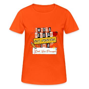 Je ne suis pas un vice-principal régulier, je suis un vice-p cool - T-shirt respirant Femme - orange néon - Devant - AI Model Female 172 dark (172cm)