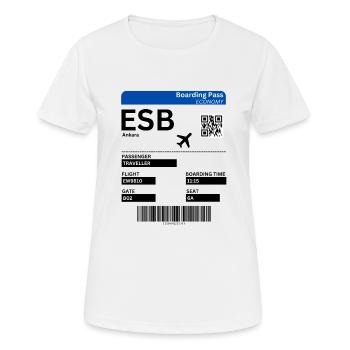 Ankara Bordticket Türkei Urlaub Idee - Frauen T-Shirt atmungsaktiv - Weiß - Vorne - AI Model Female 172 dark (172cm)