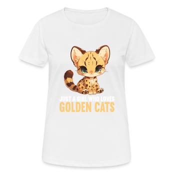 Chats dorés Chat doré - T-shirt respirant Femme - blanc - Devant - AI Model Female 172 dark (172cm)