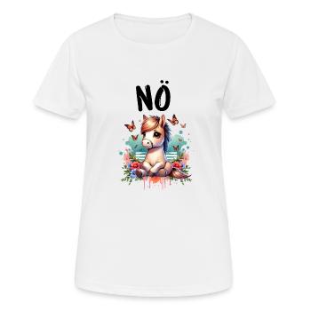 Cheval Drôle Dire Nope Cavalier Amoureux des chevaux - T-shirt respirant Femme - blanc - Devant - AI Model Female 172 dark (172cm)