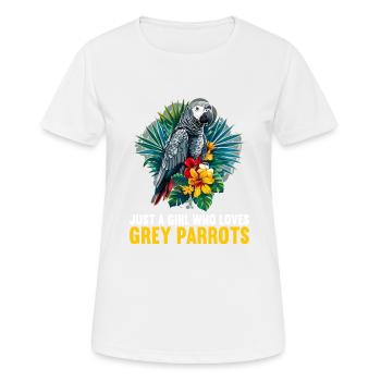 Graupapageien Graupapagei - Frauen T-Shirt atmungsaktiv - Weiß - Vorne - AI Model Female 172 dark (172cm)