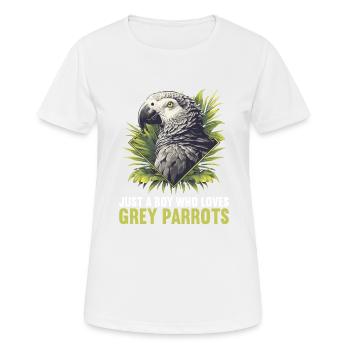 Graupapageien Graupapagei - Frauen T-Shirt atmungsaktiv - Weiß - Vorne - AI Model Female 172 dark (172cm)