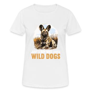 Wild Dogs Wild Dog - Women's Breathable T-Shirt - white - Front - AI Model Female 172 dark (172cm)