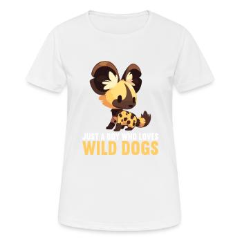 Wild Dogs Wild Dog - Women's Breathable T-Shirt - white - Front - AI Model Female 172 dark (172cm)