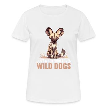 Wild Dogs Wild Dog - Women's Breathable T-Shirt - white - Front - AI Model Female 172 dark (172cm)