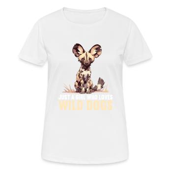 Wild Dogs Wild Dog - Women's Breathable T-Shirt - white - Front - AI Model Female 172 dark (172cm)