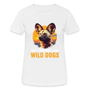 Wild Dogs Wild Dog - Women's Breathable T-Shirt - white - Front - AI Model Female 172 dark (172cm)