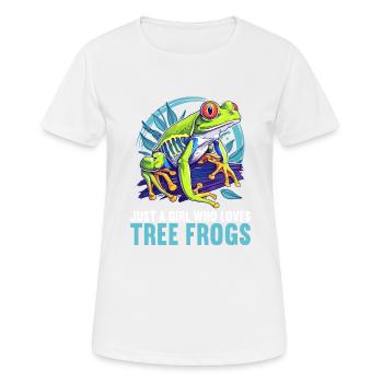 Rainette Baumfrösche Baumfrosch - T-shirt respirant Femme - blanc - Devant - AI Model Female 172 dark (172cm)