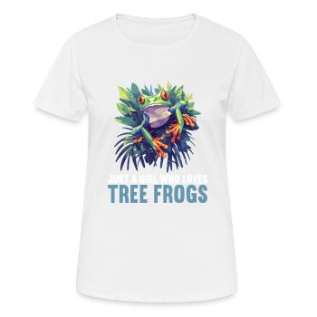 Rainette Baumfrösche Baumfrosch - T-shirt respirant Femme - blanc - Devant - AI Model Female 172 dark (172cm)