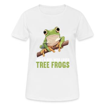 Rainette Baumfrösche Baumfrosch - T-shirt respirant Femme - blanc - Devant - AI Model Female 172 dark (172cm)