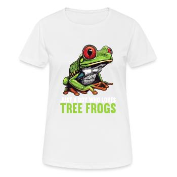 Rainette Baumfrösche Baumfrosch - T-shirt respirant Femme - blanc - Devant - AI Model Female 172 dark (172cm)